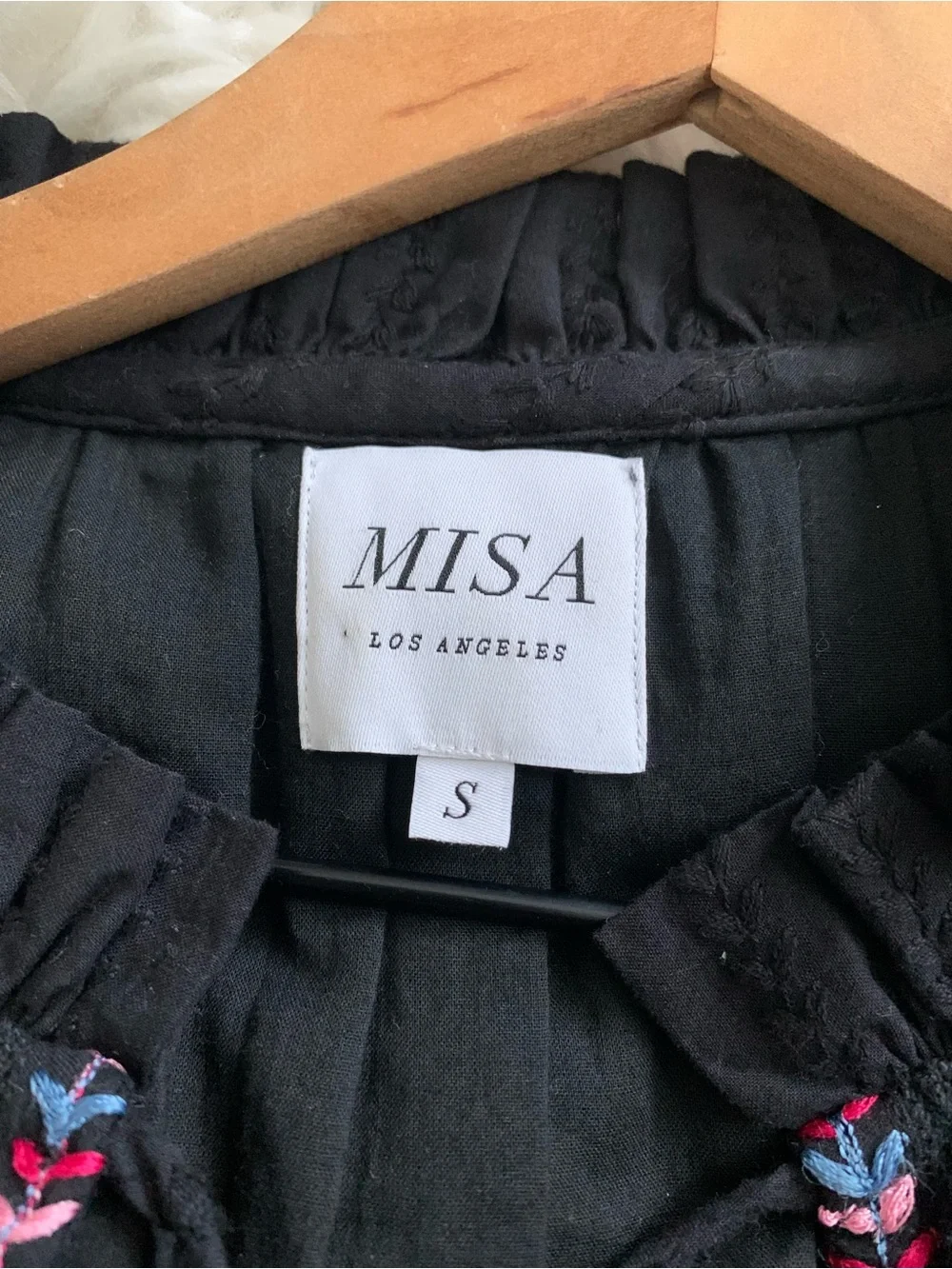 Misa Los Angeles Manuela Eyelet Floral Embroidered Dress Multicolor Size Small
